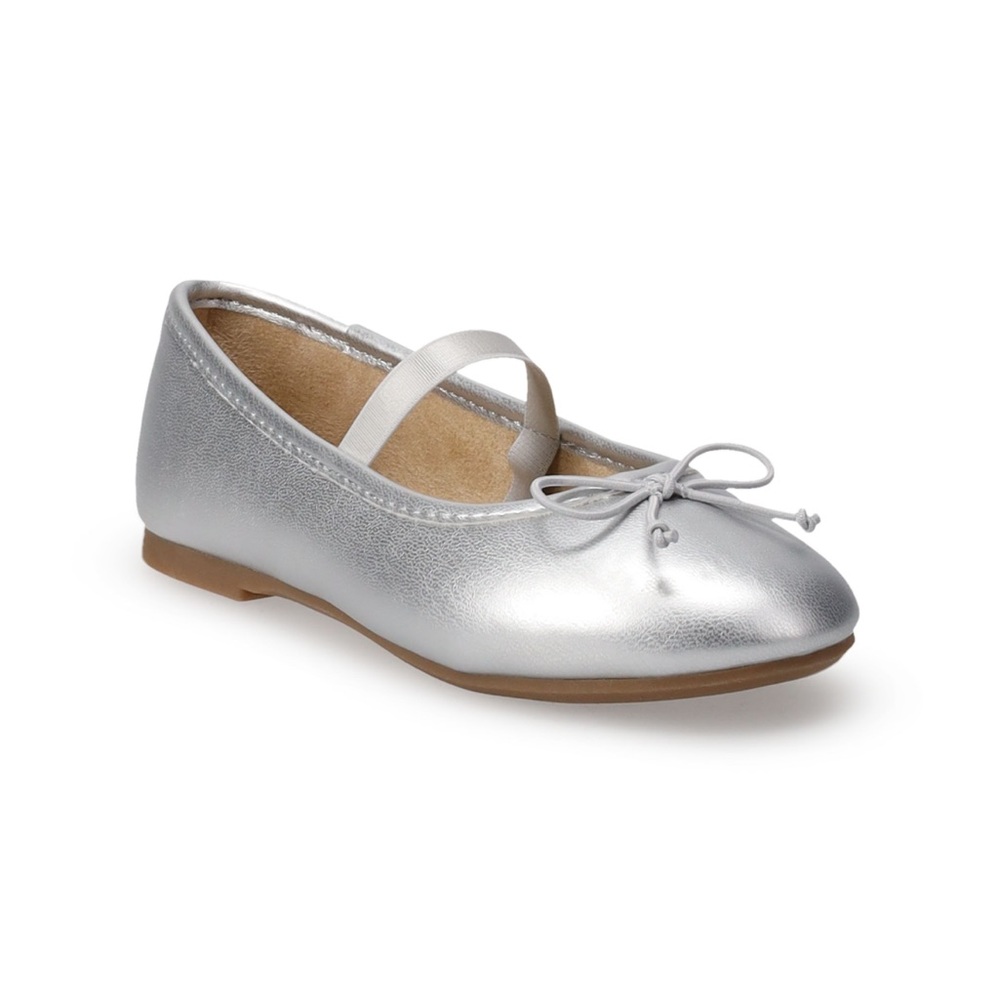 Silver Kids girls Ballet Flats size 5 & 6 toddler